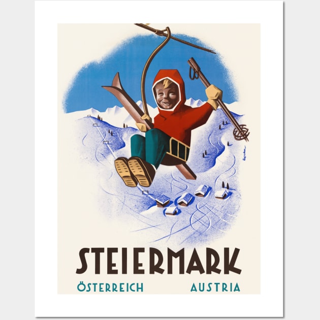 Steiermark Austria Vintage Travel Poster Wall Art by vintagetreasure